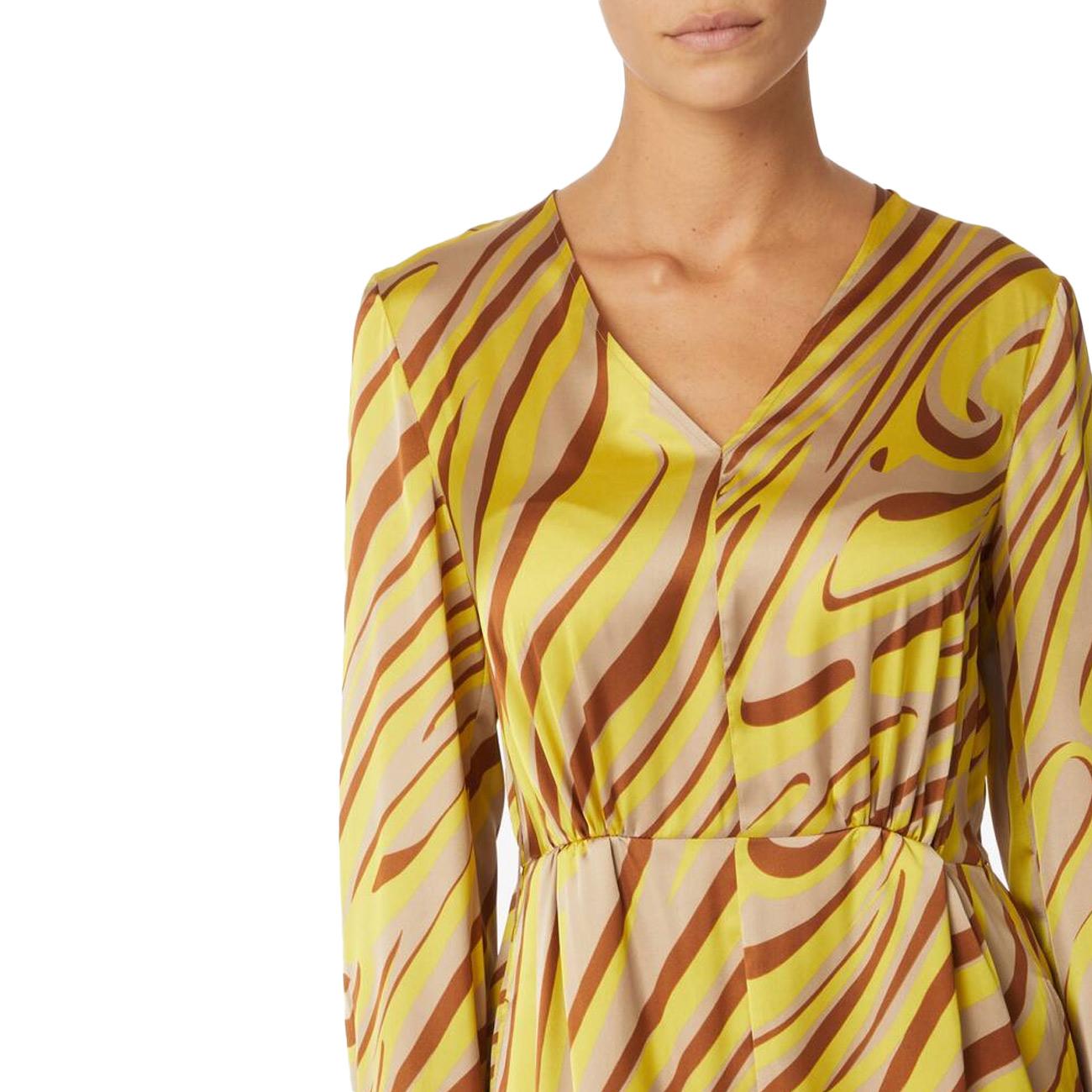 Abito Reame Donna Giallo Onda Astratta 22241022 9 GIALLO/ONDA ASTRATTA PENNYBLACK 