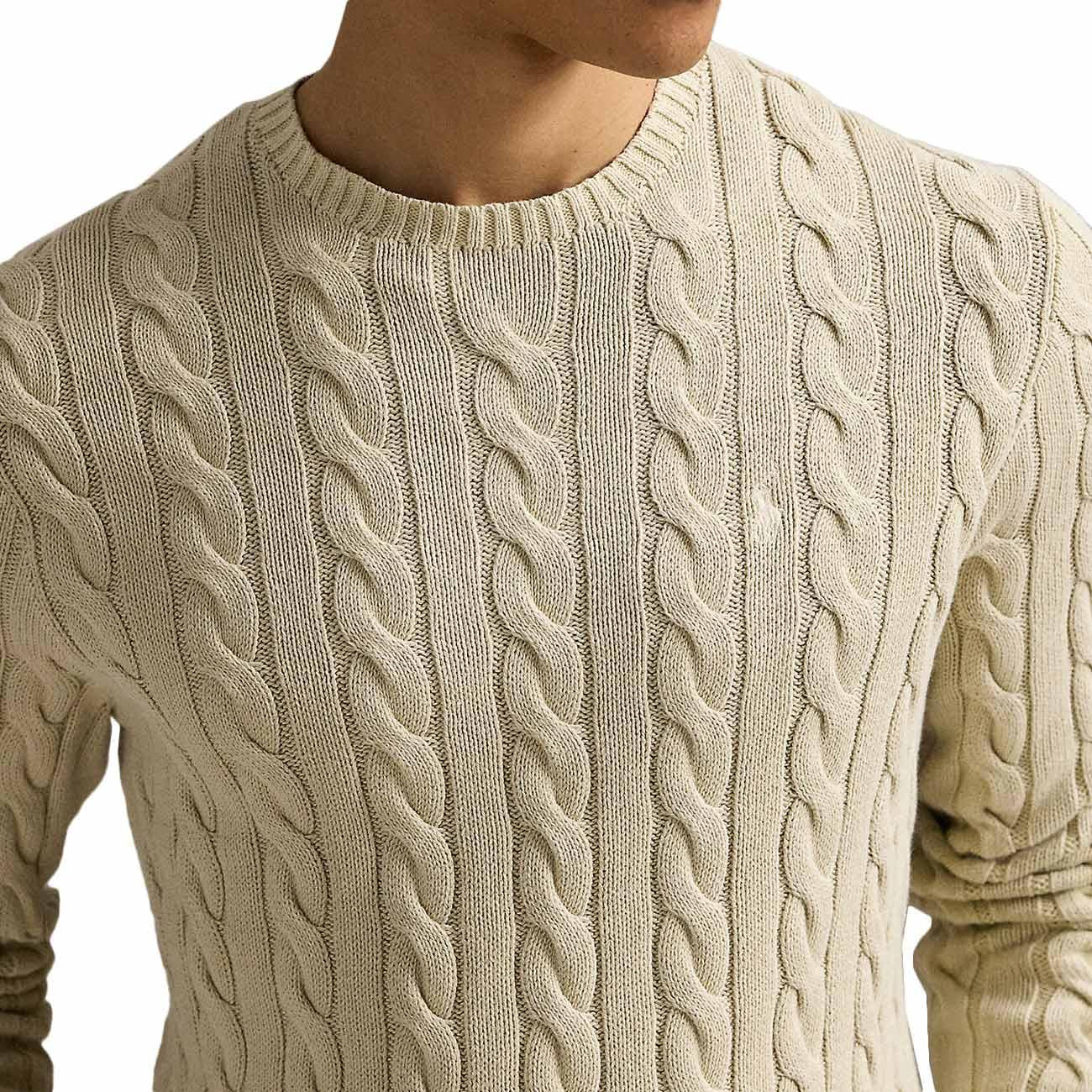 Pullover Maglia A Trecce 710965867 001 NATURAL GMD POLO RALPH LAUREN 