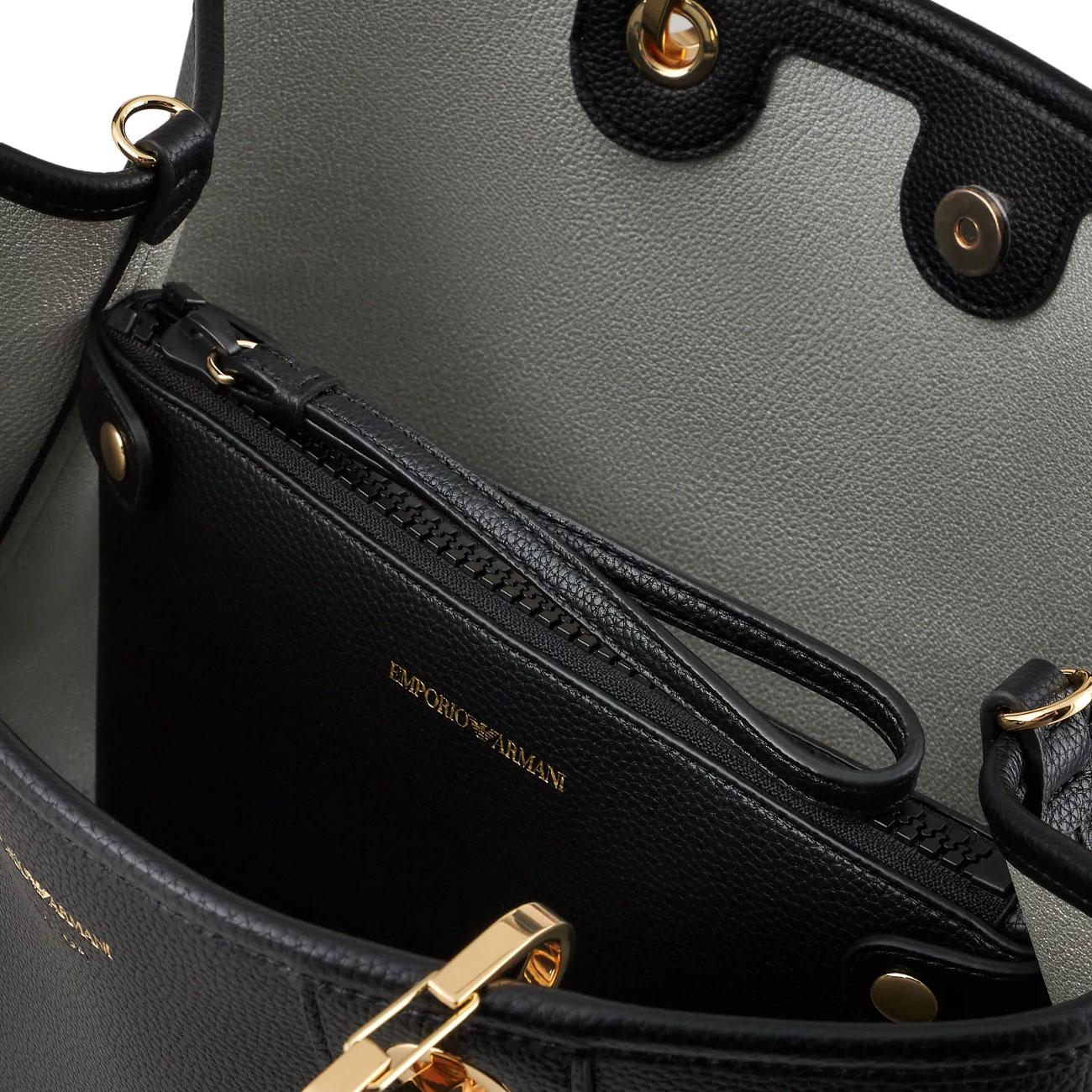 BORSA D. SHOPPER MEDIA (G) PELLE MYEA Y3D165YFO5B 85218 NERO/ARGENTO EMPORIO ARMANI ACCESSORI 