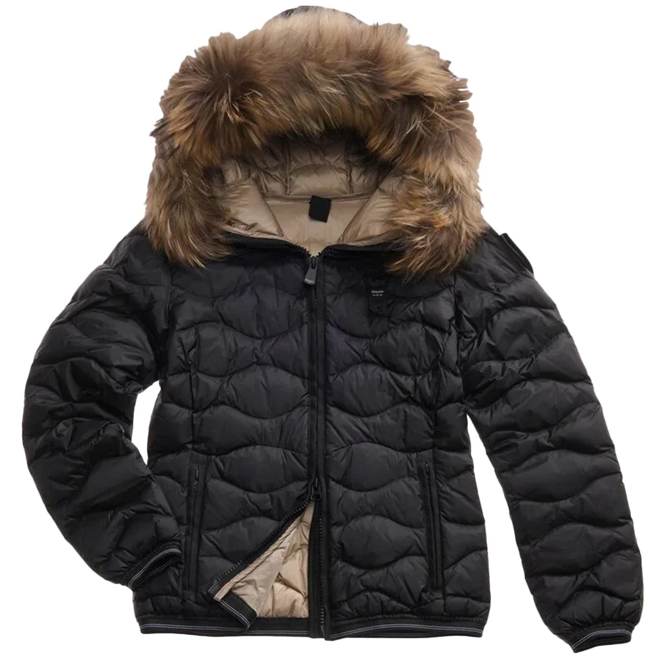 Piumino Aldie Con Pelliccia 25WBLDC03096-006047 999EI NERO BLAUER 