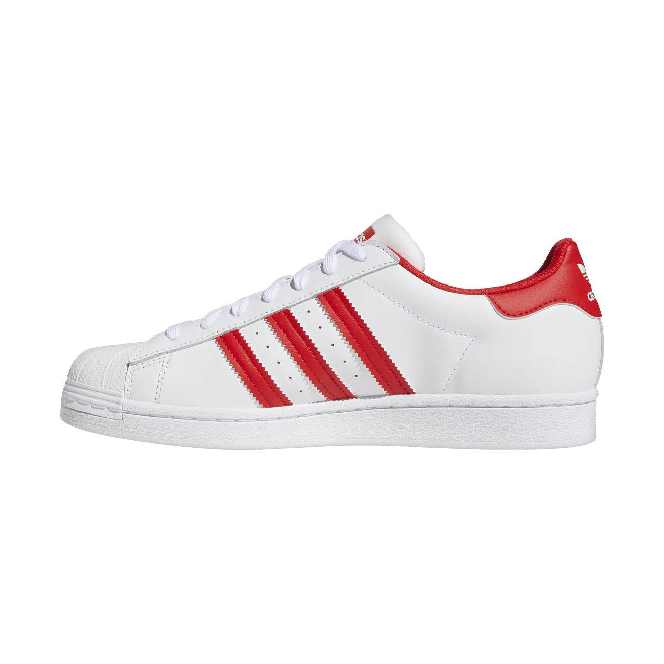 Sneaker Superstar In Pelle Uomo White Vivid Red GZ3741 FTWWHT.VIVRED ADIDAS 