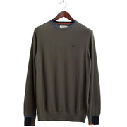 Maglia Girocollo Con Patch Sui Gomiti FM25W14MG A0804 ARMY FRED MELLO 