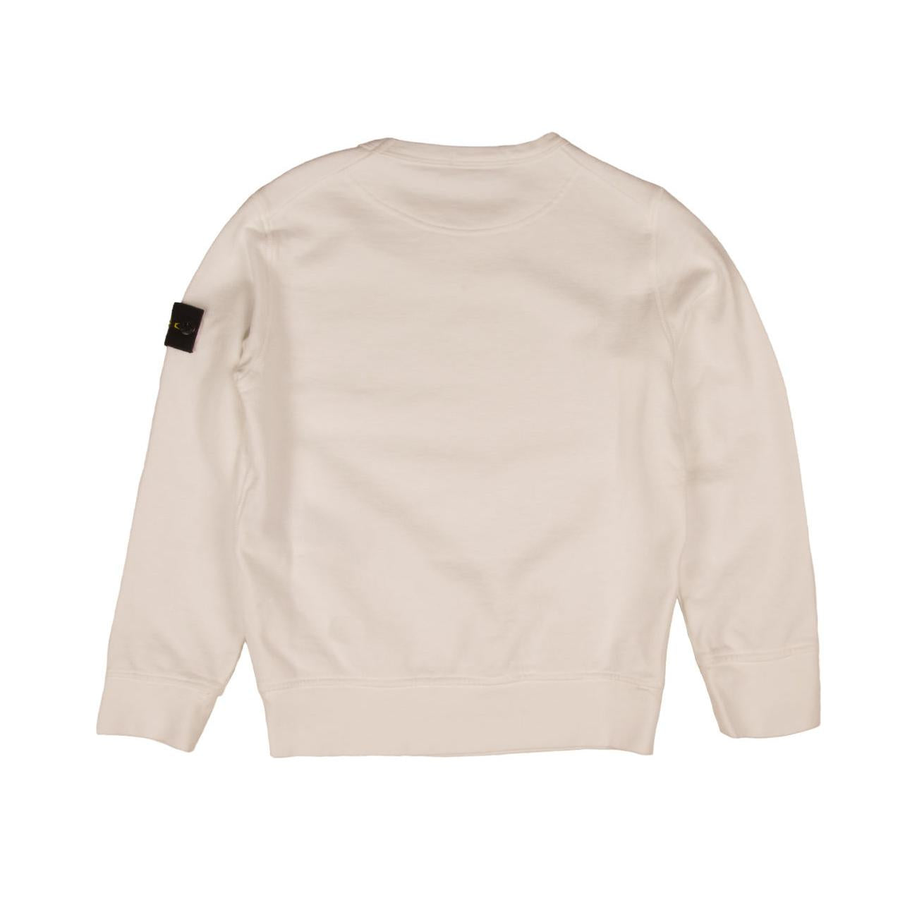 Felpa Logata Kids White 781661340 V0001 WHITE STONE ISLAND 