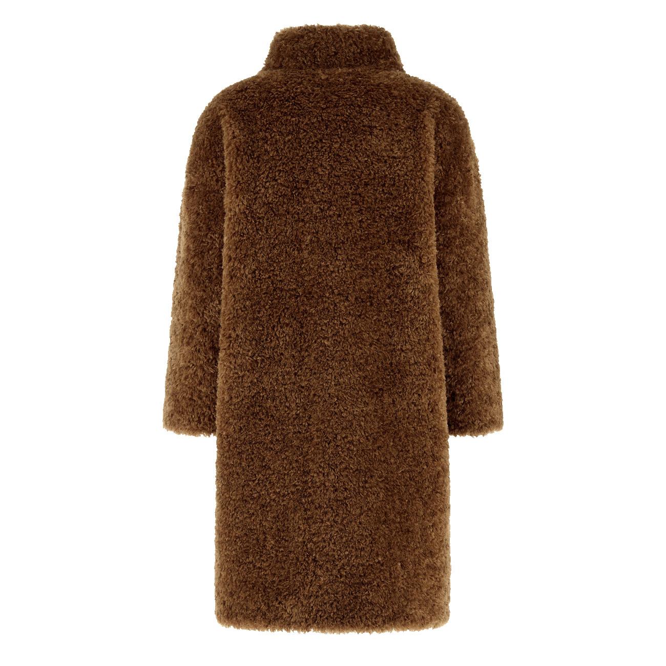 Cappotto In Curly Faux Fur Donna Caramello GC000456D12421 8030 CARAMELLO HERNO 