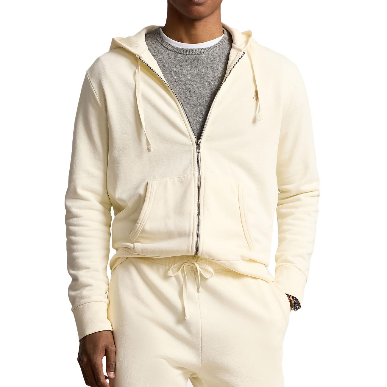 Felpa Full Zip Uomo Club House Cream 710916692 003 CLUBHOUSE CREAM POLO RALPH LAUREN 