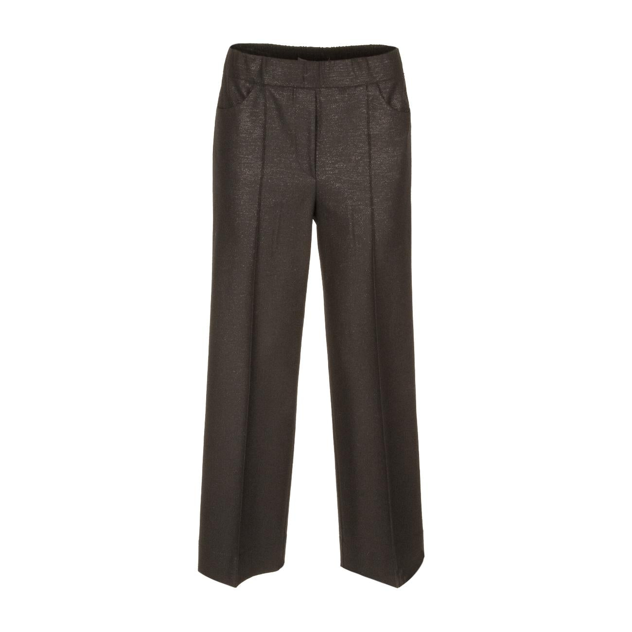 Pantalone A Palazzo Donna Nero 57906 2NERO-NERO D.EXTERIOR 