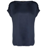 Blusa In Raso 2086P100217N 034 BLU NAVY ELENA MIRO' 
