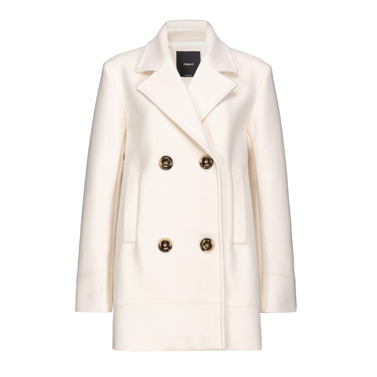 Cappotto Export Caban Donna Bianco Gelato Vaniglia 101675/A13X Z00 BIANCO-GELATO VANIGLIA PINKO 