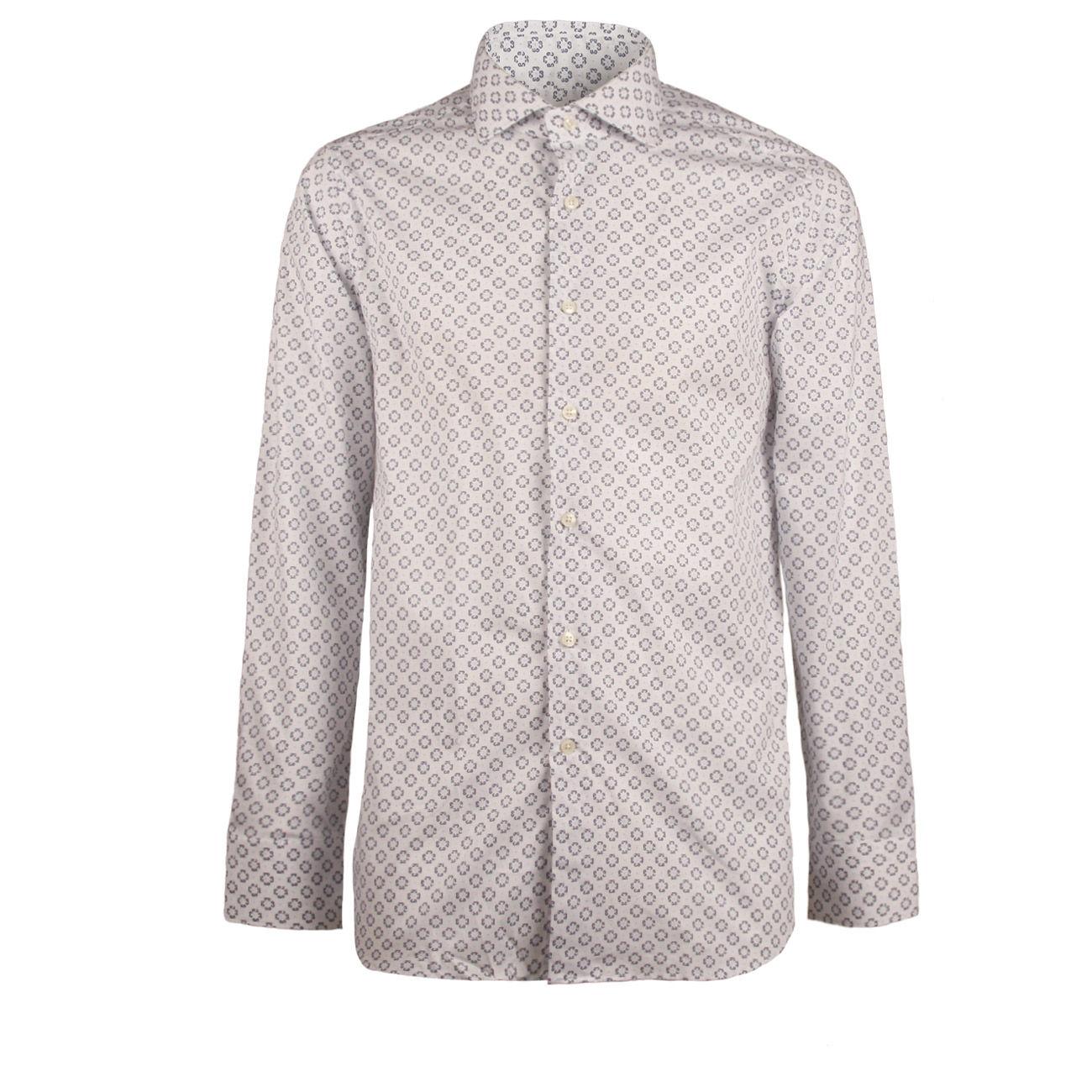 Camicia Tinta Unita Uomo Bianco Blu U7QFUR FC3/B.CO/BLU GUGLIELMINOTTI 
