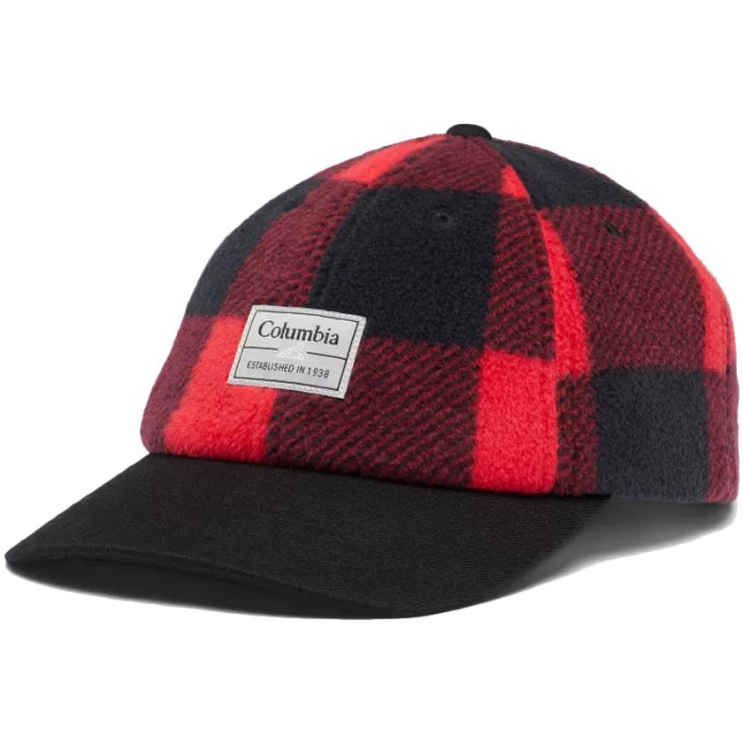 Cappello Ii Fleece Ball Cap Uomo Mountain Red Check Print Black 1958171 613 MOUNTAIN RED CHECK PRINT/B COLUMBIA 
