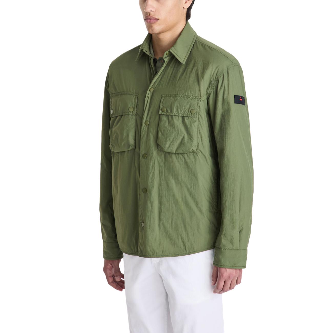 Overshirt Pawan In Tela Di Nylon PEU5787 01181986 471 VERDE MILITARE PEUTEREY 