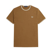 T.SHIRT U. TWIN TIPPED FP M1588 R60 SHADED STONE FRED PERRY 