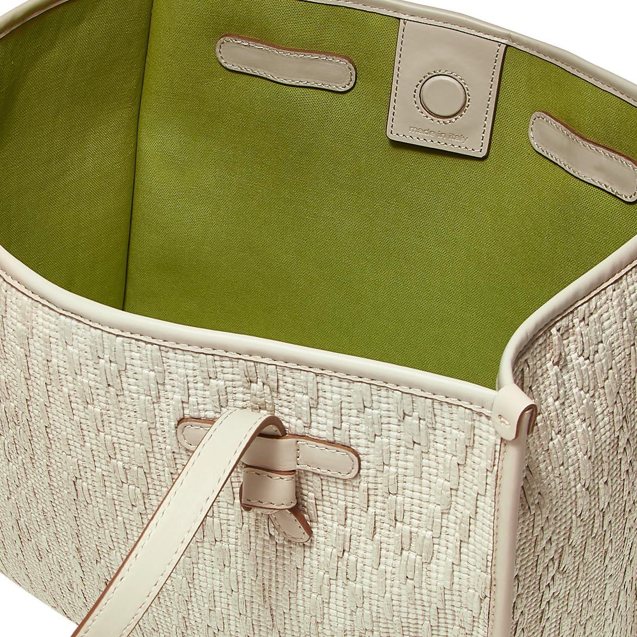 BORSA MARCELLA TESSUTO E PELLE GIANNI CHIARINI BS6850/23PEPGLPIX 0382 PERLA GIANNI CHIARINI 