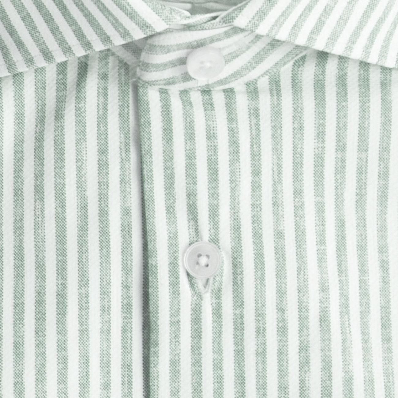 Camicia Active Uomo Bianco Verde 61626 005 BIANCO/VERDE XACUS 