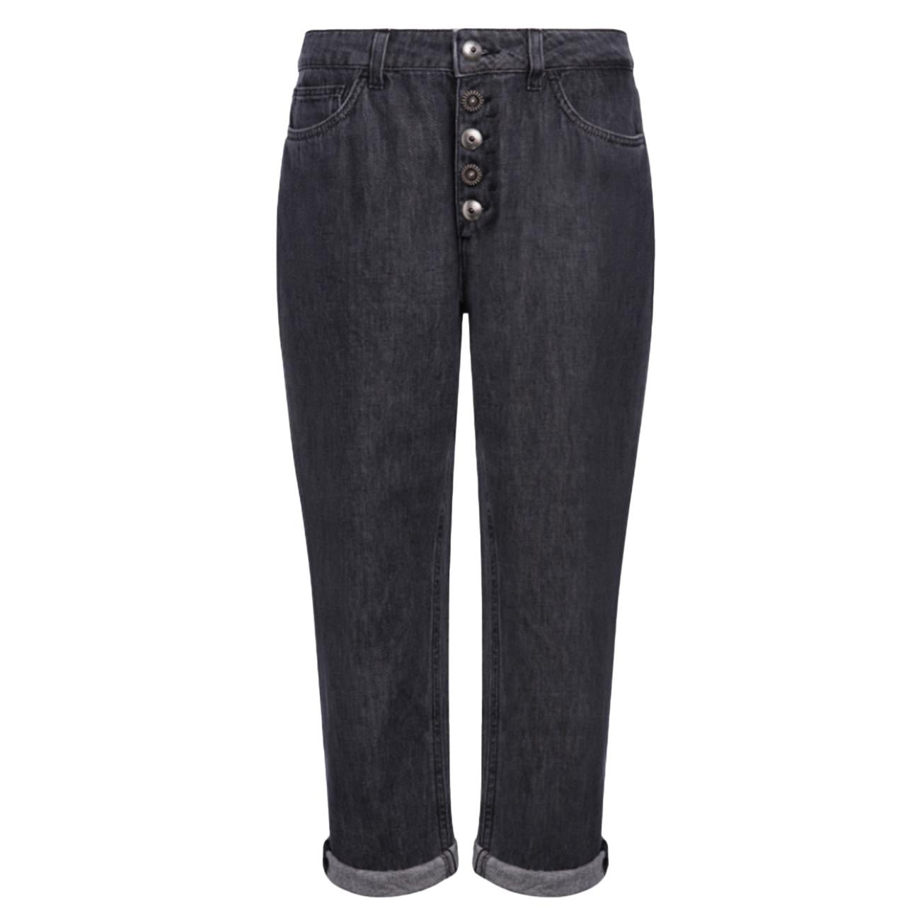 Jeans Koons Loose In Denim Fisso Cotone E Lyocell DP268B DFE330 LZ7 999 NERO DONDUP 