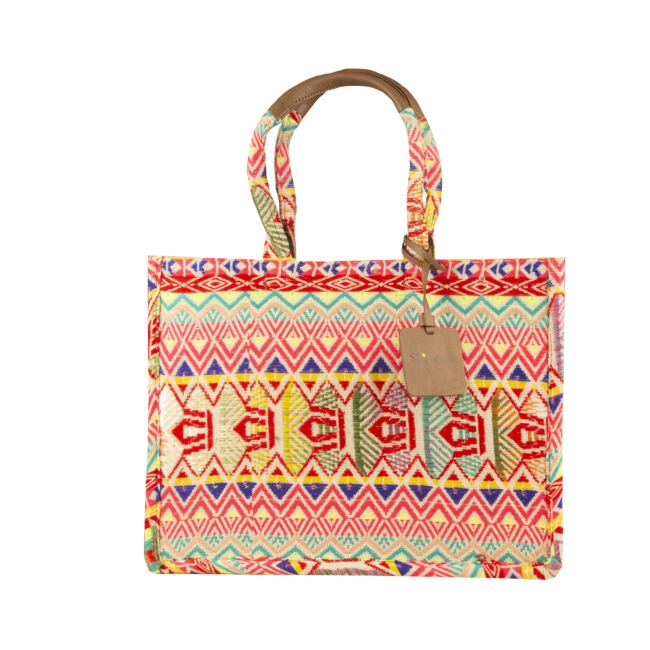 Borsa Tote Moorea Mid Multticolor Fuxia Fluo MOOREA MID MULTIC/FUXIAFLUO CHANDANA 