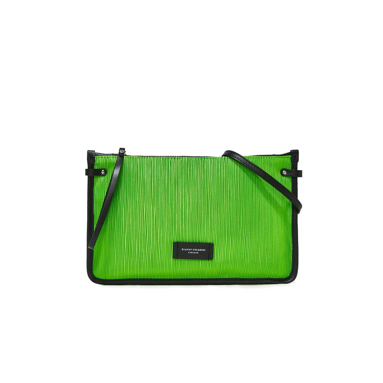 BUSTA MARCELLA PELLE E TESSUTO GIANNI CHIARINI BS9405VTMN 924 KIWI GIANNI CHIARINI 