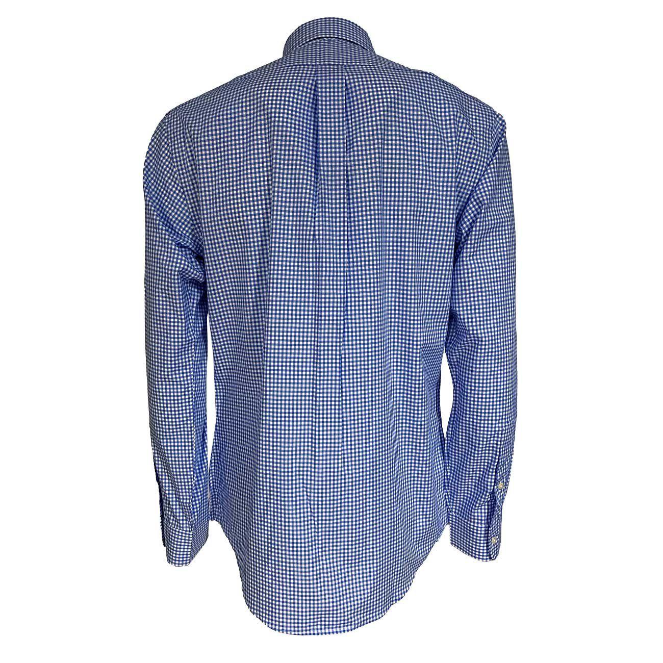 Camicia Button Down A Quadretti Uomo Check Bianco Azzurro 710705269 001 AZZ/BCO/CHECK POLO RALPH LAUREN 