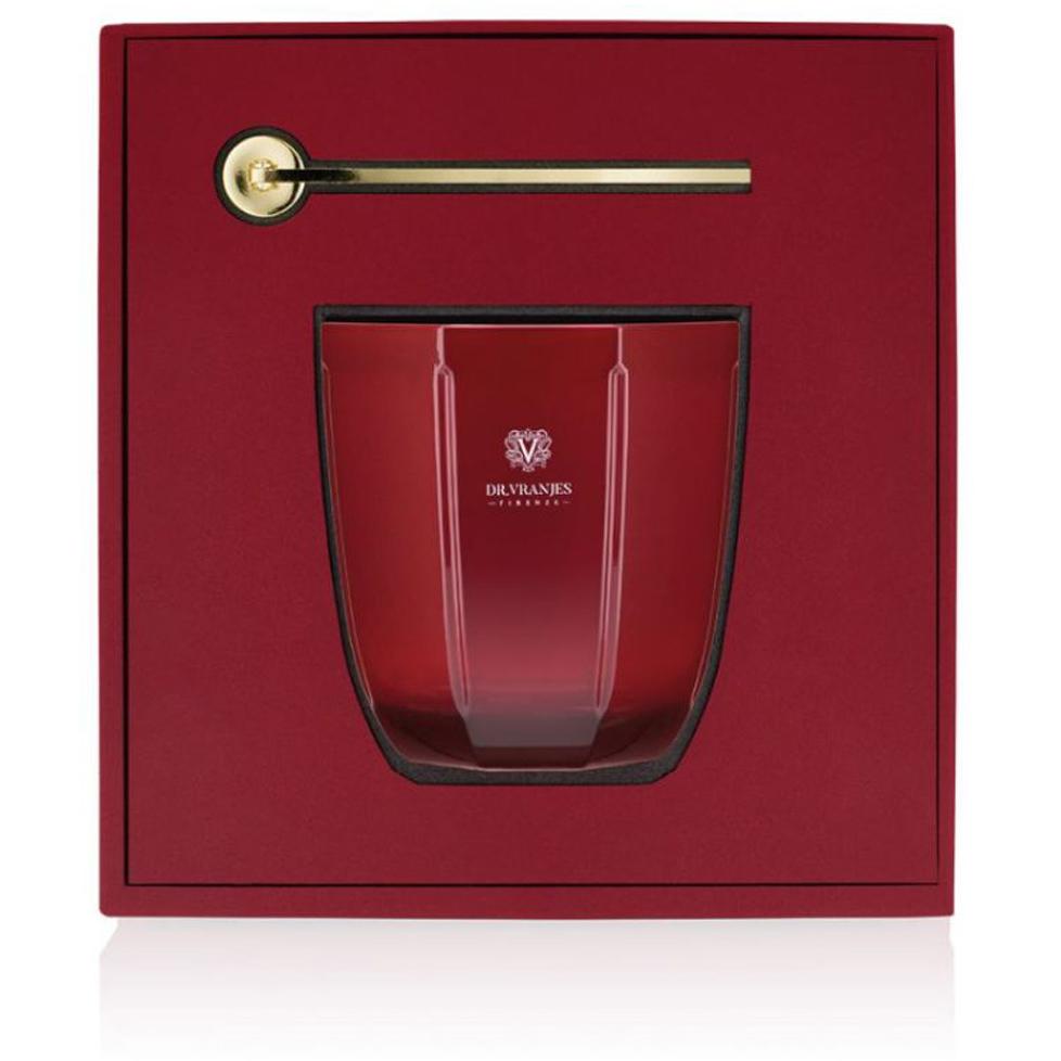 Gift Box Candela Rosso Nobile Con Spegnifiamma 500 Gr FRV21/S16 UNICO DR. VRANJES FIRENZE 