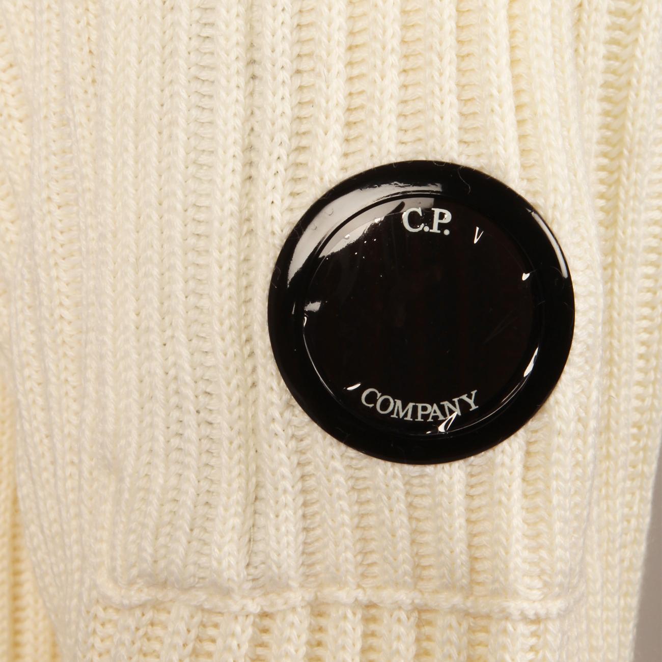 PULL. U. GC A COSTINE C/TASCHINO SULLA MANICA C/LENTE C.P. COMPANY 13CMKN204A/005292A 103 GAUZE WHITE C.P. COMPANY 