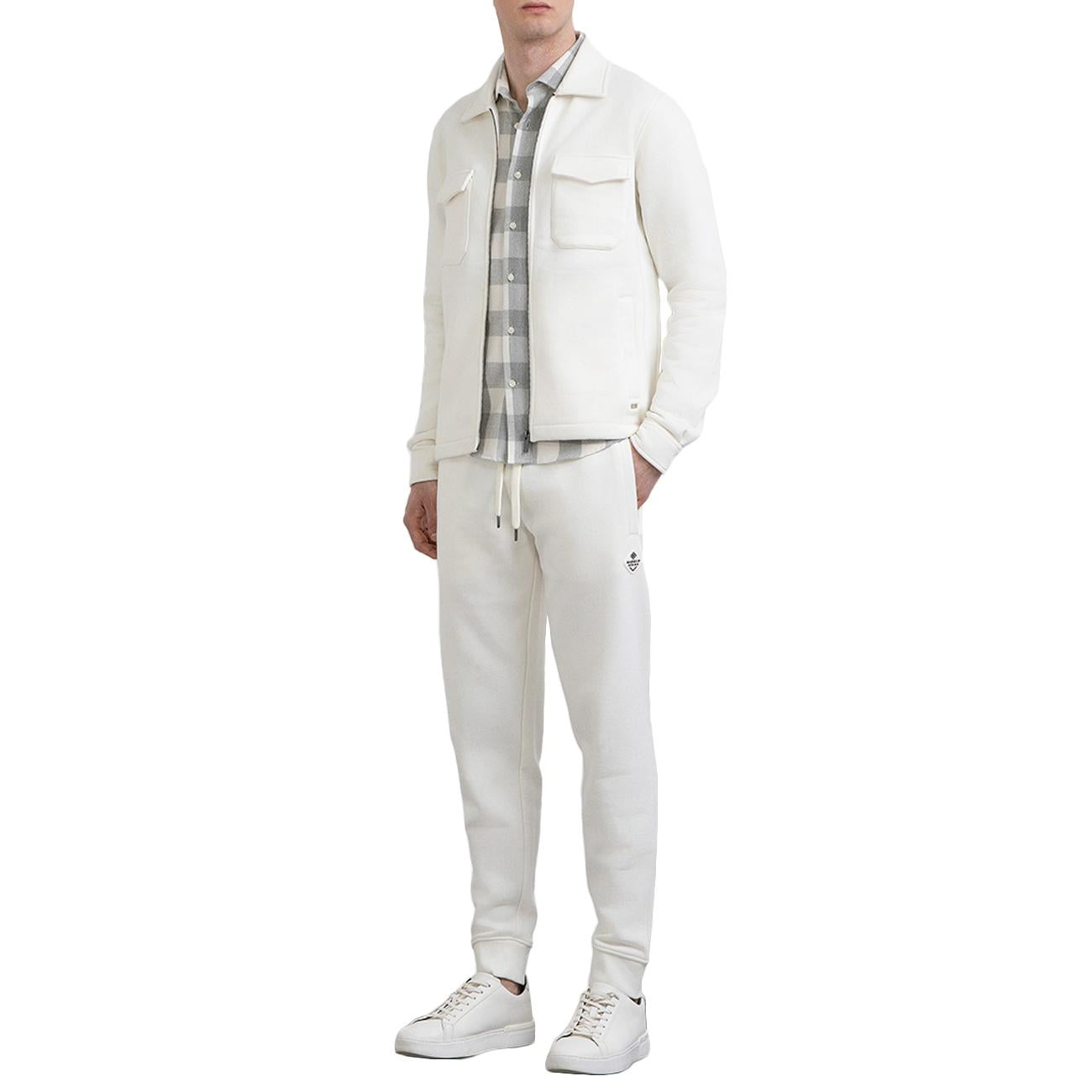 Pantalone In Felpa Con Patch Gommata MK22070 LATTE MARKUP 