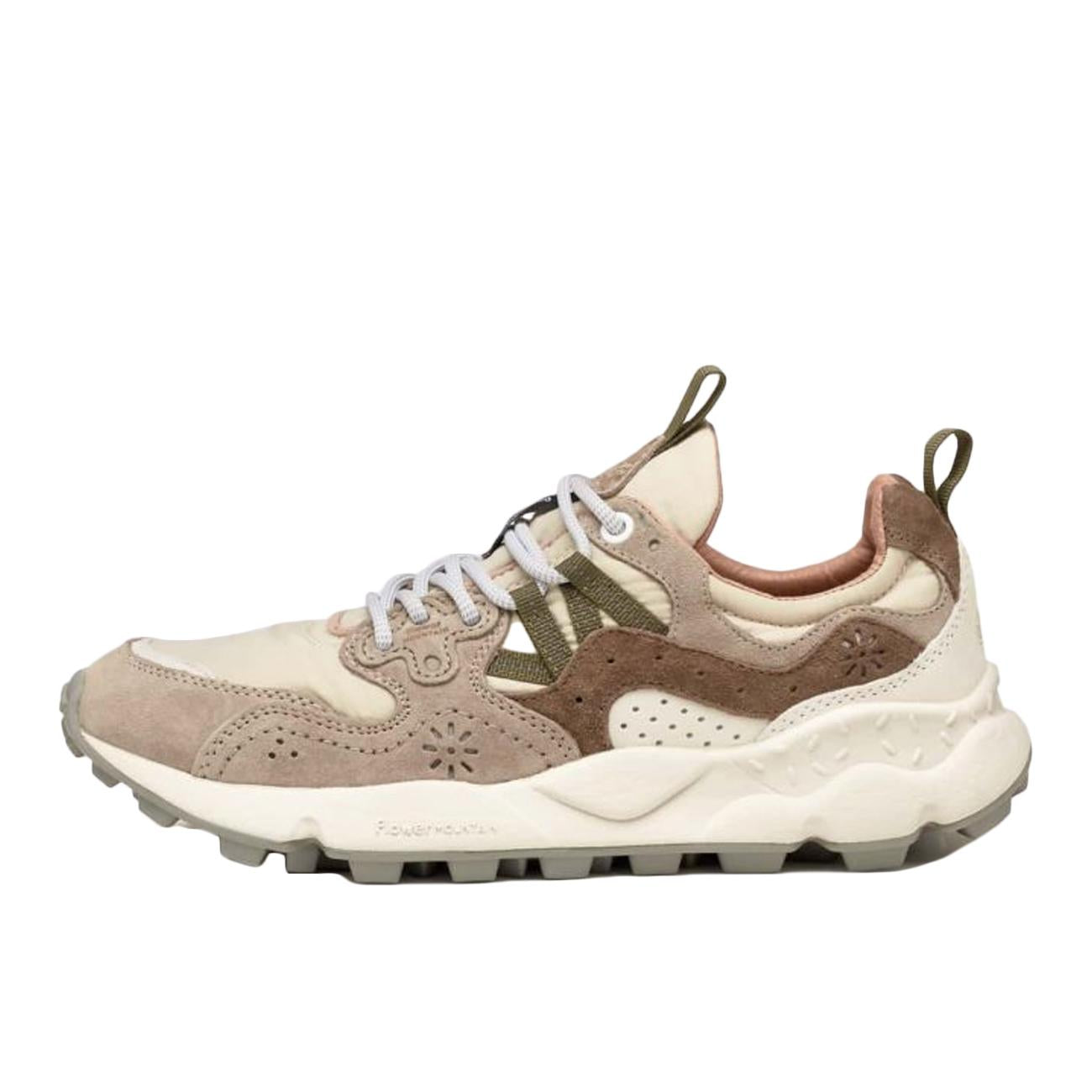 Sneakers Yamano 3 Unisex Bianco E Beige 1N300012017393 OFF WHITE/BEIGE FLOWER MOUNTAIN 