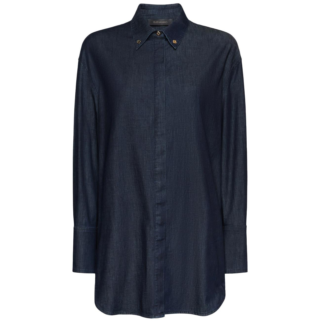 Camicia In Chambray 5410P000265N 034 BLU ELENA MIRO' 