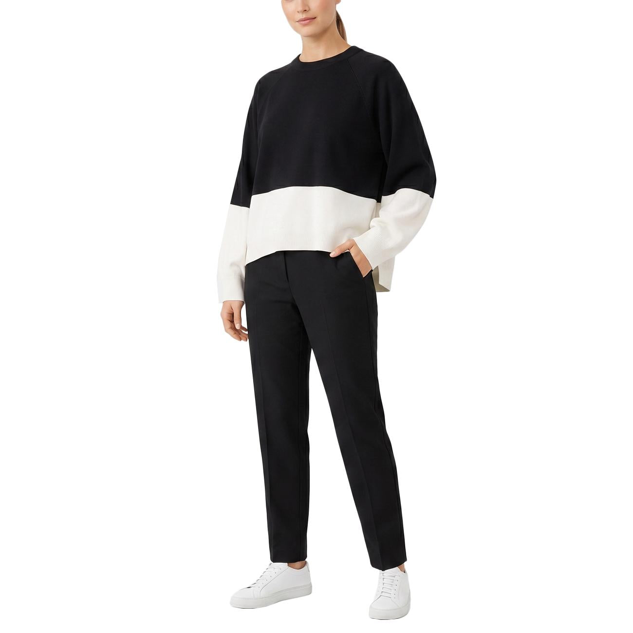 Maglia Girocollo MGKD13076 NERO/ECRU AKEP 