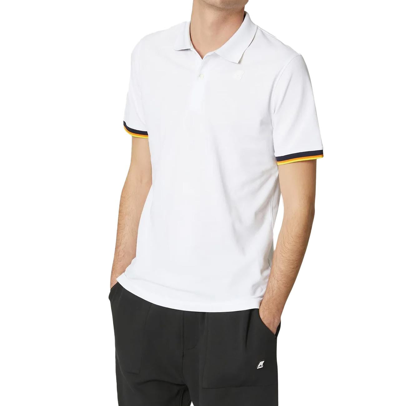 Polo Vincent Uomo White K7121IW 001 WHITE K-WAY 