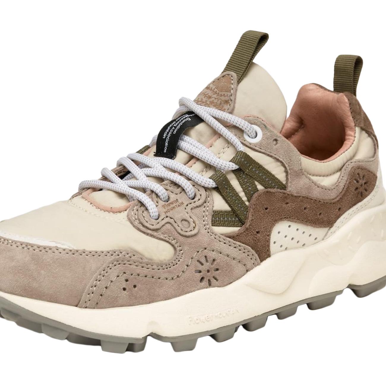 Sneakers Yamano 3 Unisex Bianco E Beige 1N300012017393 OFF WHITE/BEIGE FLOWER MOUNTAIN 