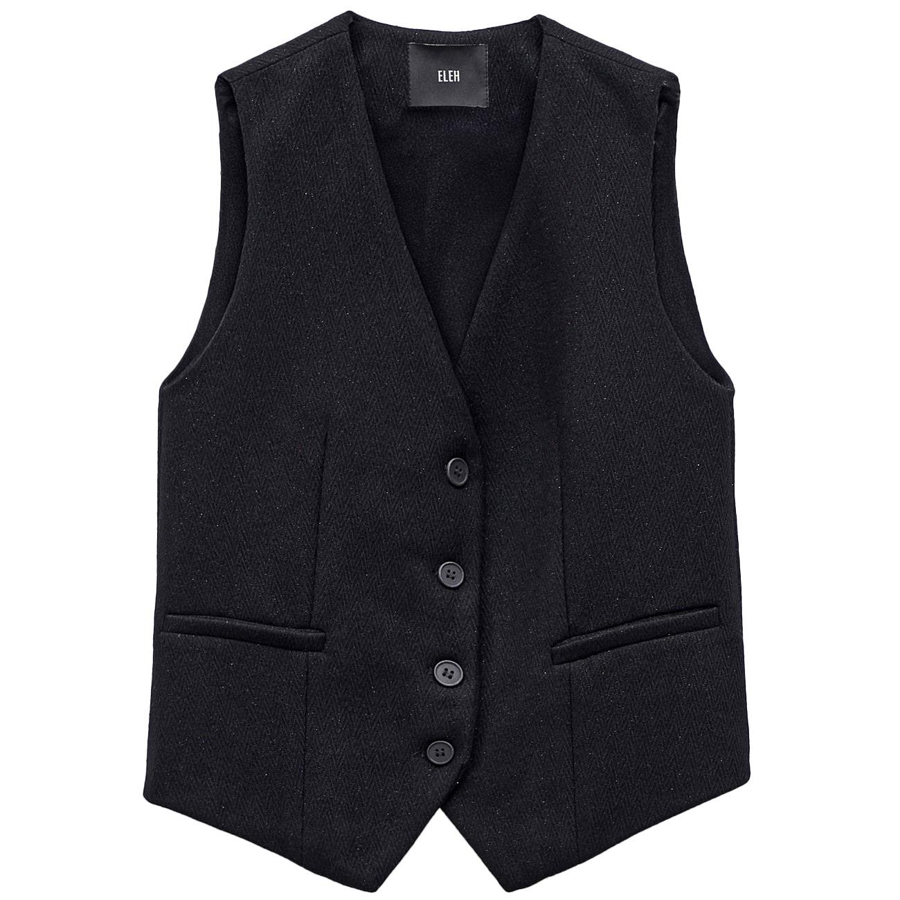 Gilet Lurex EFW250032 NERO ELEH 