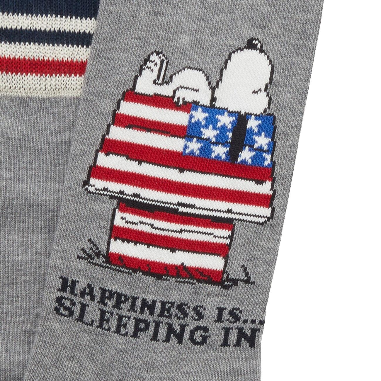 Calze Sleeping Snoopy U.S.A. Unisex Grigio Scuro FW230018 2 GRIGIO SCURO SOX IN THE BOX 