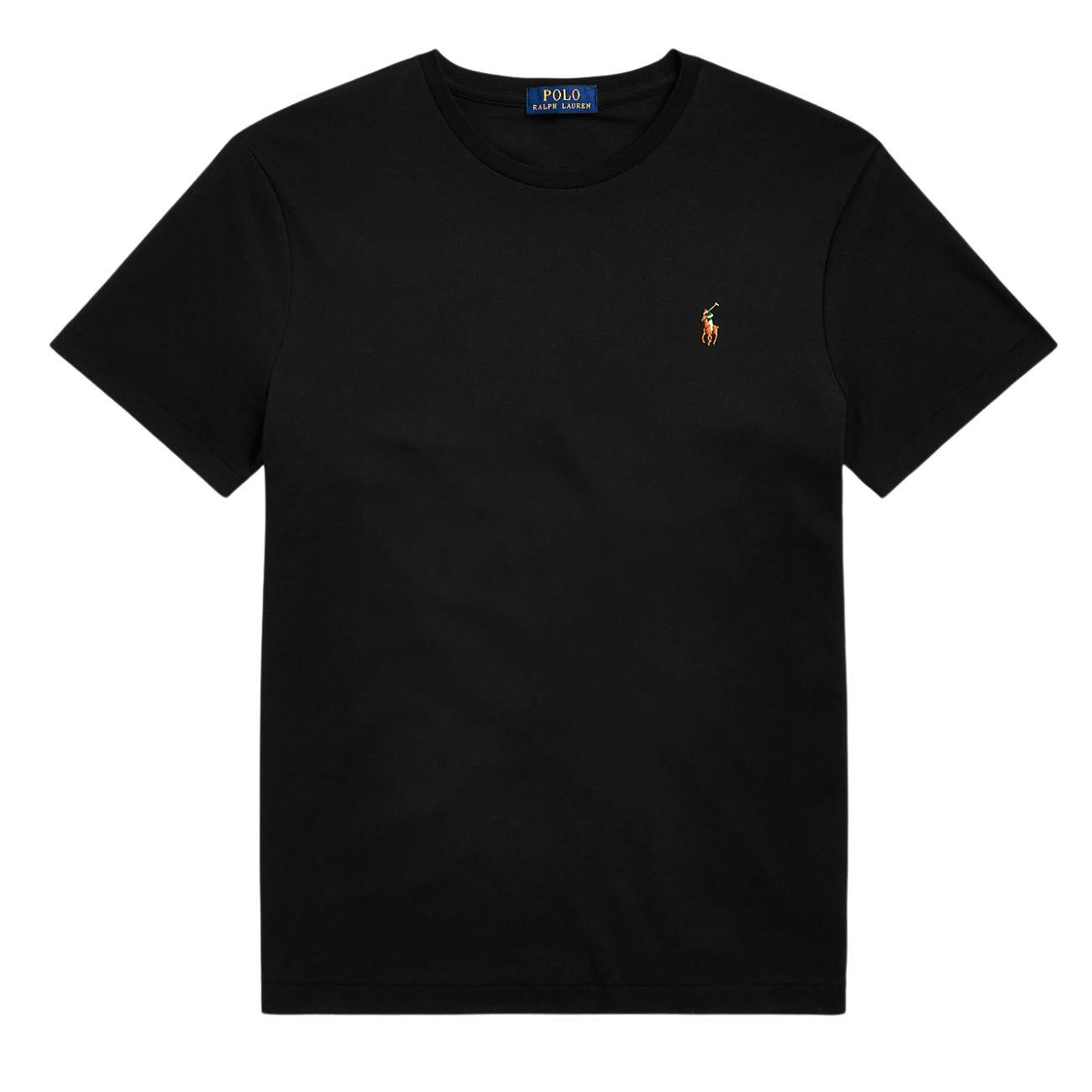 T-Shirt In Cotone Custom Slim Fit Uomo Polo Black 710740727 001 POLO BLACK POLO RALPH LAUREN 