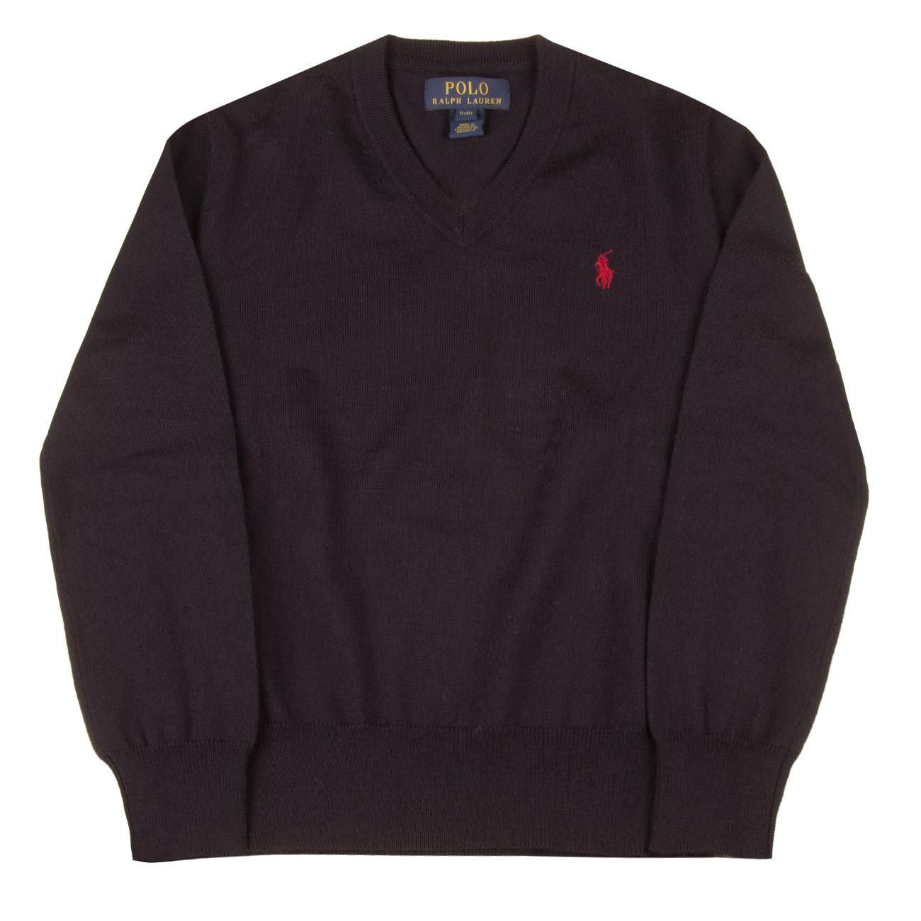 Pull Con Scollo A V Bimbo Blu Navy B40132F6-132F6 A49HN BLU NAVY POLO RALPH LAUREN 