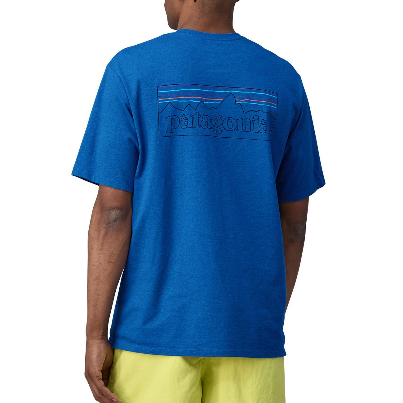 T-Shirt Logo Responsibili-Tee Uomo Outline Vessel Blue 38504 POLV P6 OUTILINE VESSEL BLUE PATAGONIA 