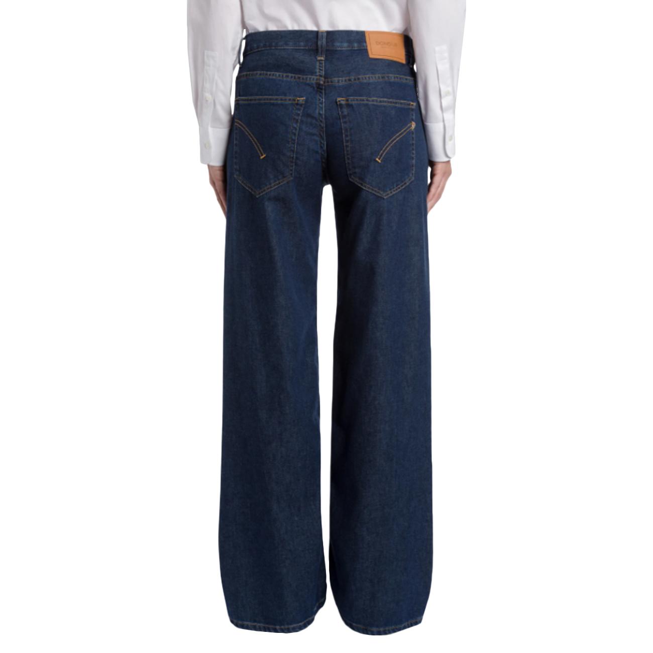 Jeans Jacklyn Wide Leg In Denim Fisso DP427 DFH331 J32 800 BLU SCURO DONDUP 