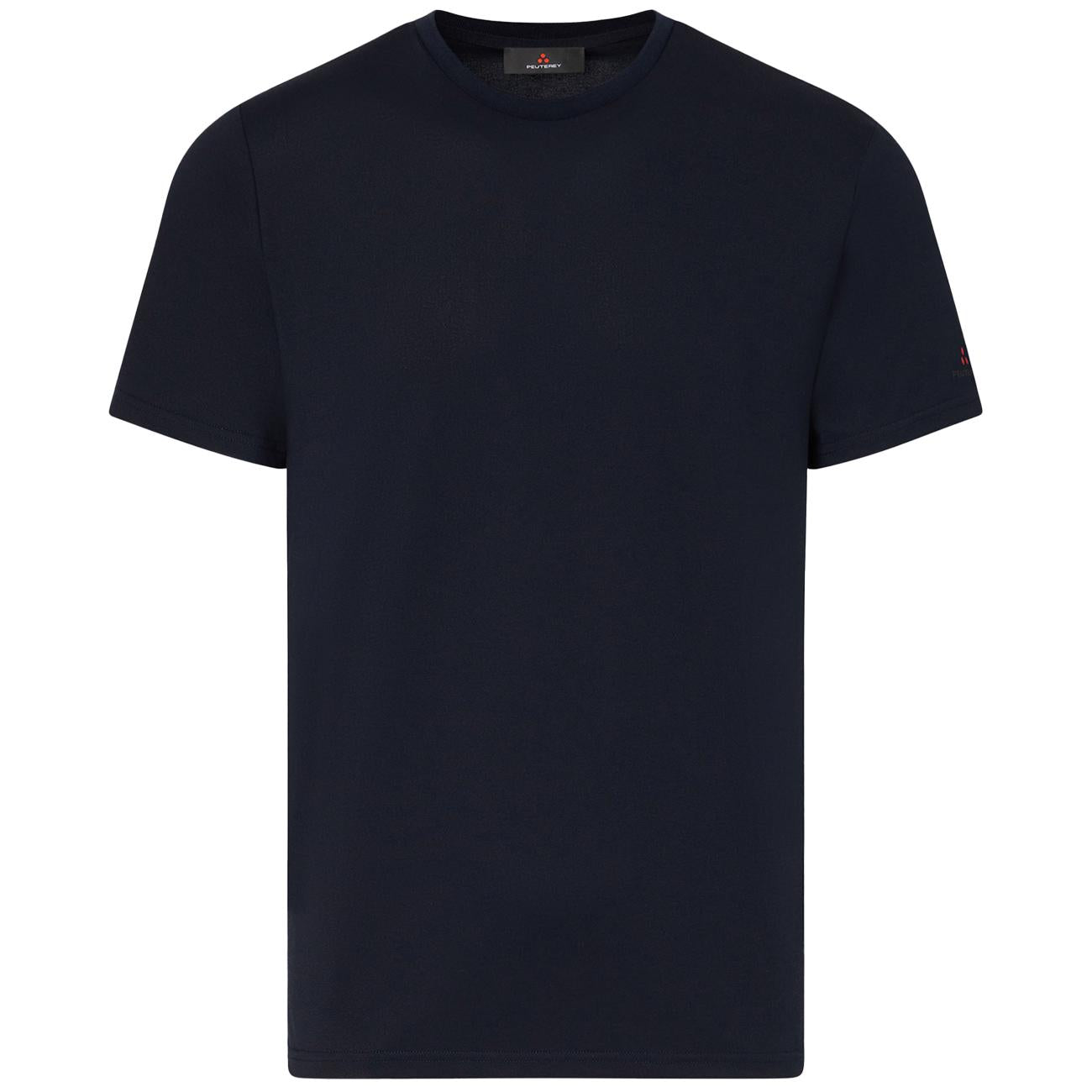 T-shirt Zole 02 In Piquet Stretch Di Cotone E Seta PEU5470 99012182 215 BLU PEUTEREY 