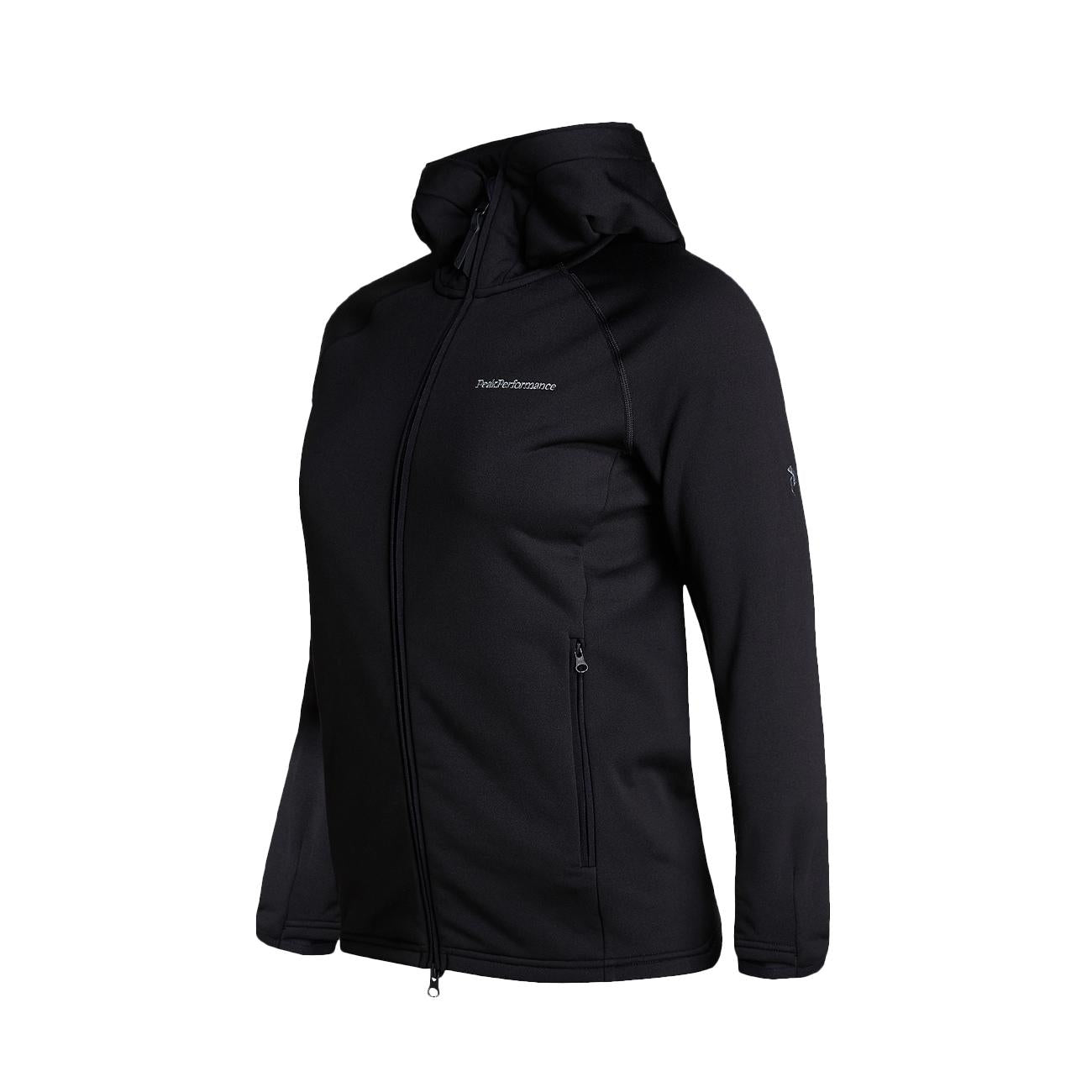 Felpa D. C/Capp. F.Zip Chill Light Peak Performance G77229 040 BLACK PEAK PERFORMANCE 