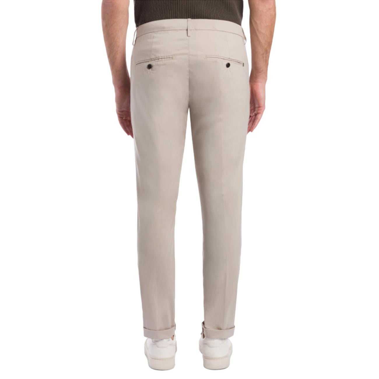 Pantaloni Gaubert Slim In Popeline Cotone E Nylon UP235_PS0020U_002 010 LIEVITO DONDUP 
