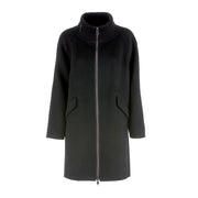 Cappotto Doppio Mohair Lana Donna Nero 23IMT330.0TM 999 BLACK DIEGO M 