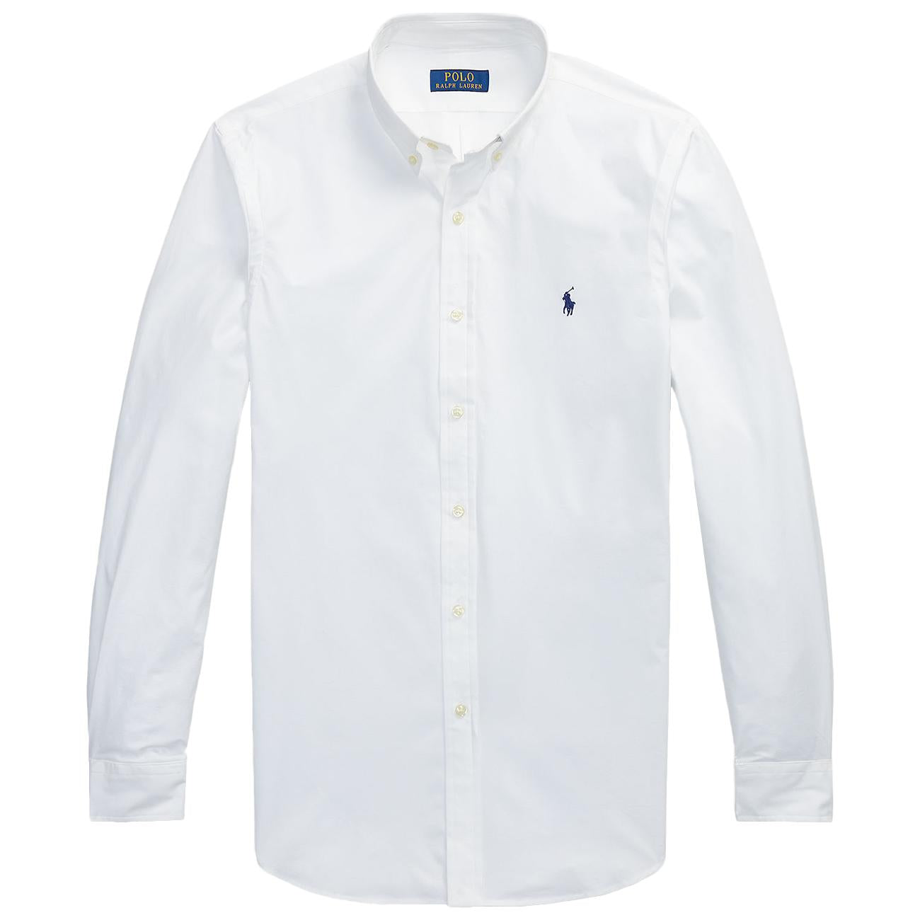 Camicia In Popeline Elasticizzato Slim Fit 710928254 002 WHITE POLO RALPH LAUREN 