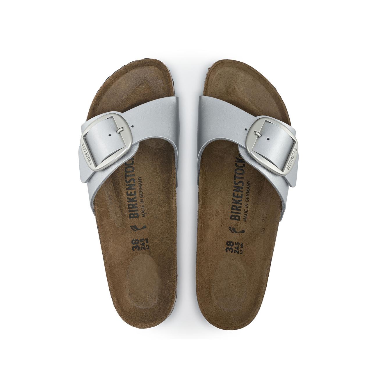 Sandali Madrid Grande Fibbia 1025840 METALLIC SILVER BIRKENSTOCK 