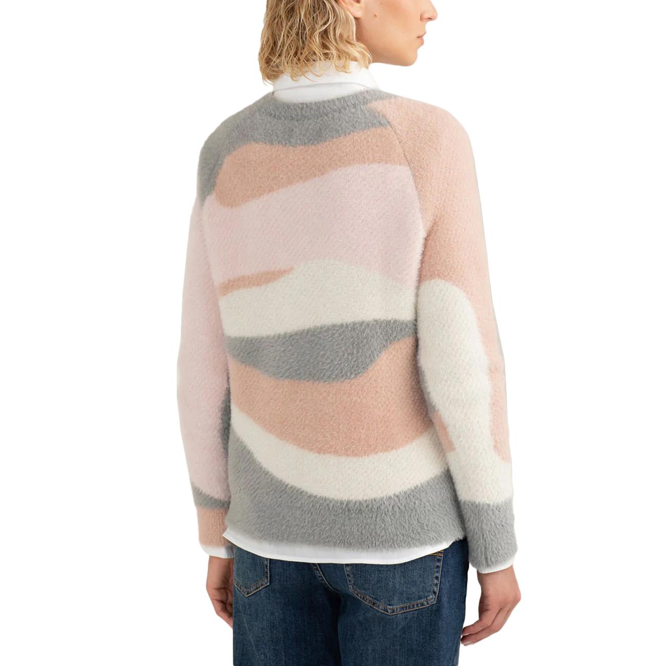 Maglia Effetto Pelliccia Multicolore FW25W28MG A0406 PINK FRED MELLO 