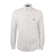 Camicia Down Piquet Uomo Bianco 710654408 003 WHITE POLO RALPH LAUREN 