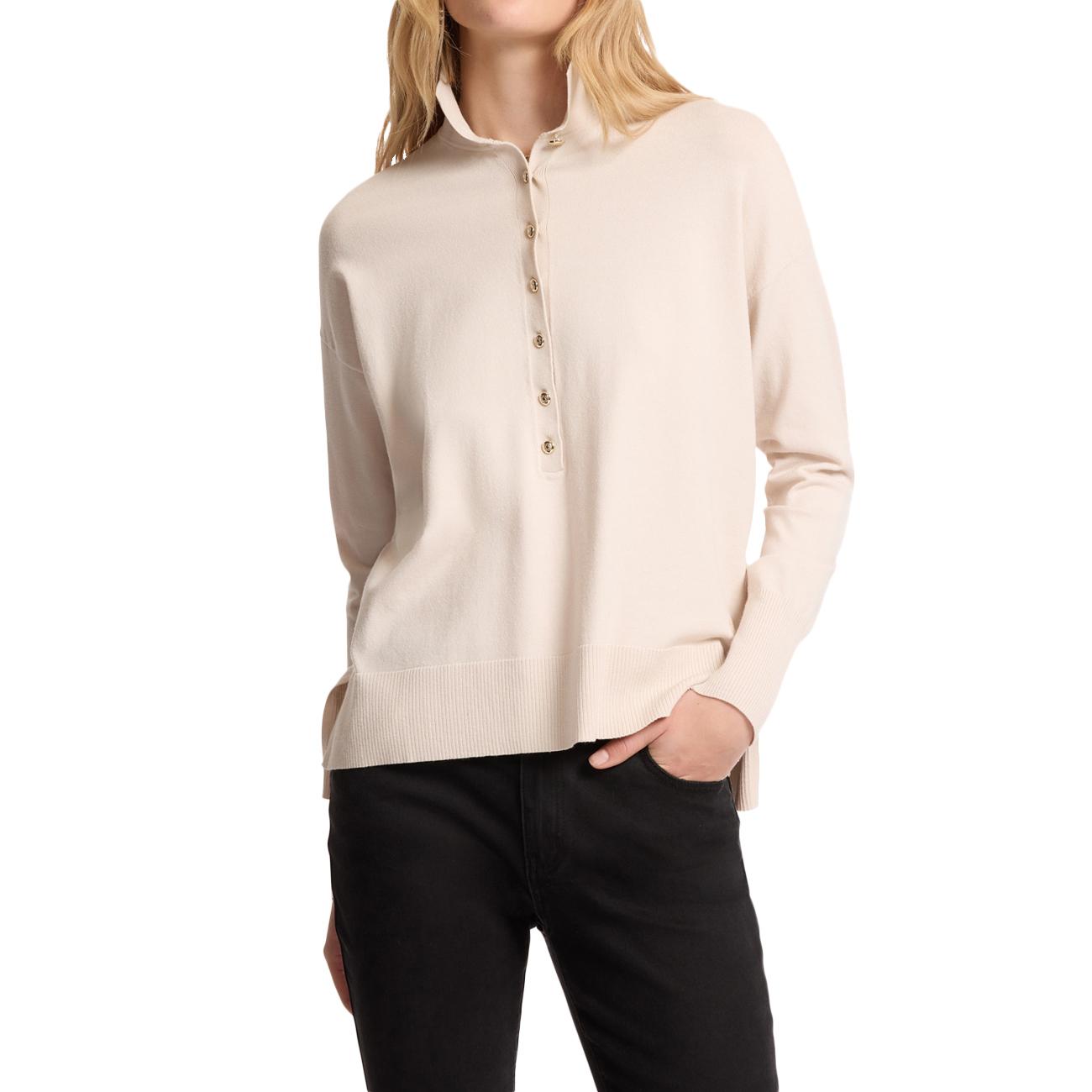 Polo Con Bottoni E Colletto M455Z000585 002 GESSO ELENA MIRO' 