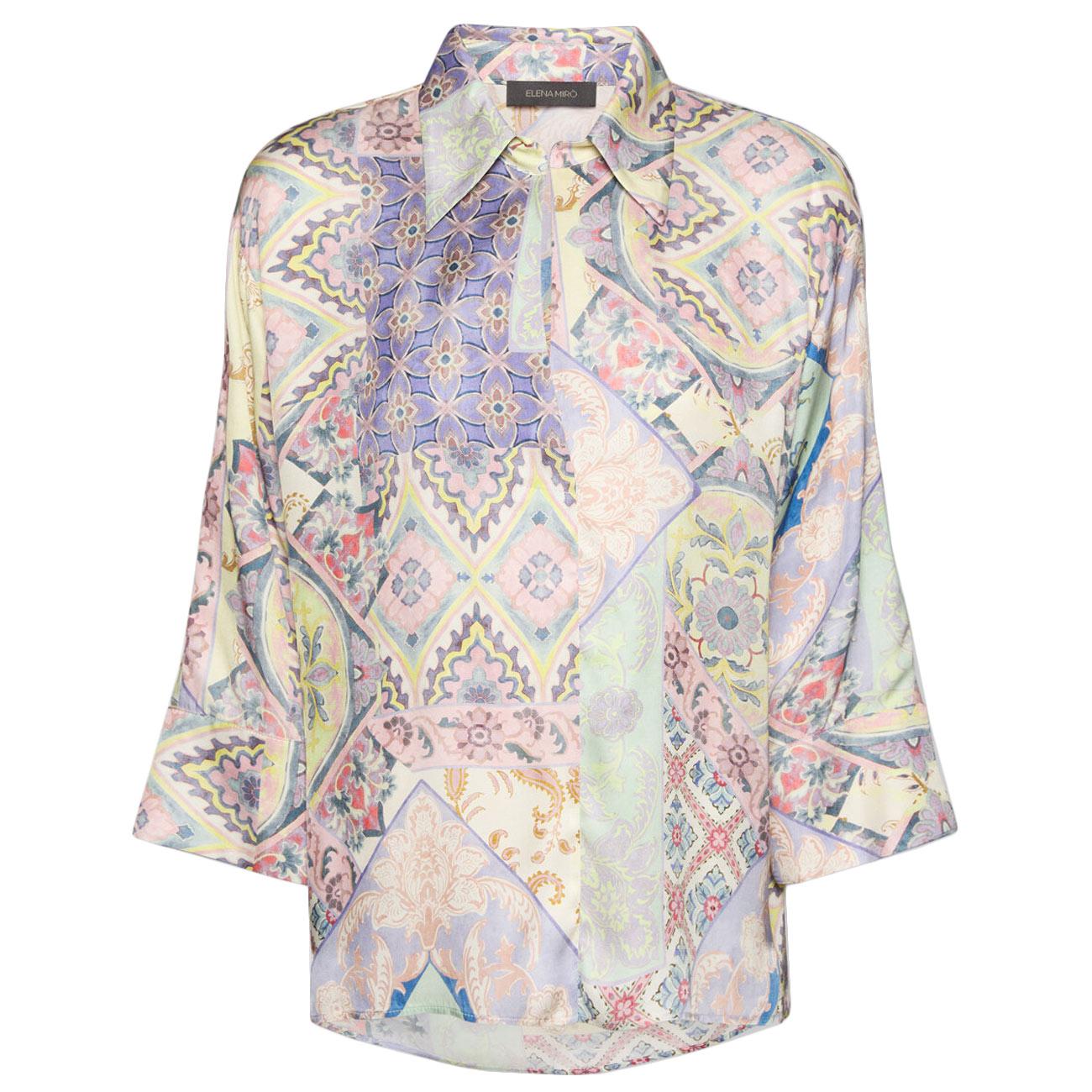 ELENA MIRO' Camicia In Viscosa Stampata 2043Z200047N 043 ROSA/LILLA/BEIGE 