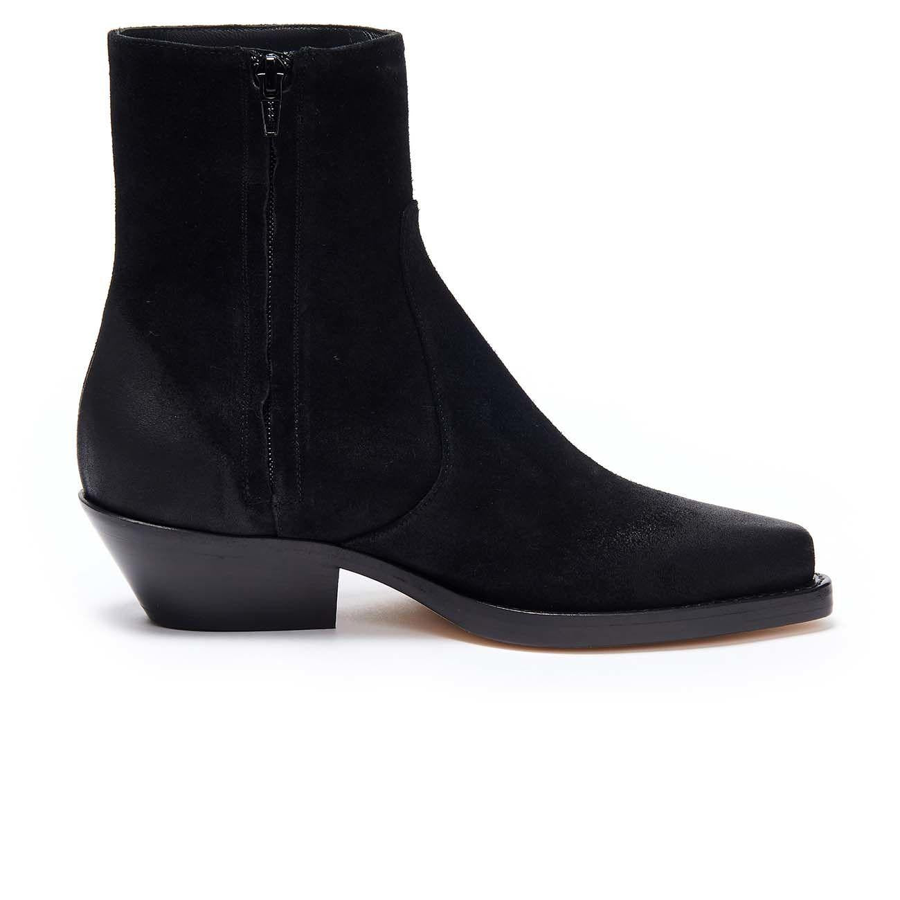 TEXANO D. A PUNTA TACCO 4CM IN SUEDE SCAMOSCIATO ANNA F. 9677 NERO ANNA F. 