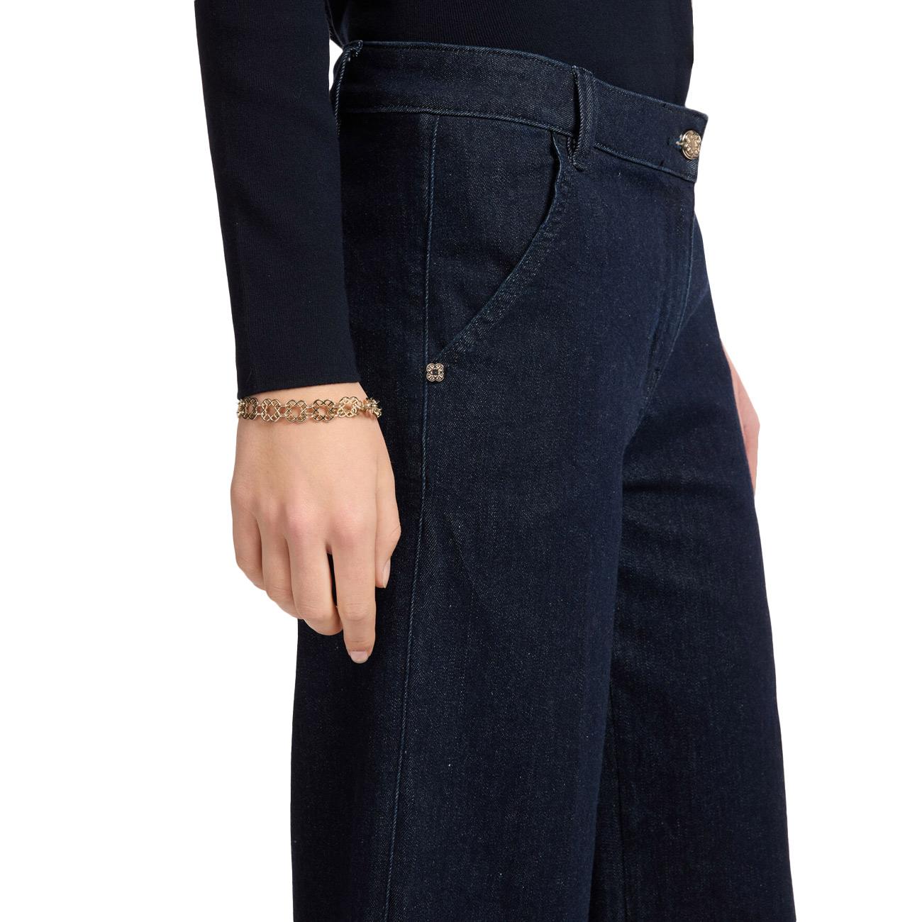 Jeans Tailoring Cropped P504P000335N 0D4 DARK BLUE ELENA MIRO' 