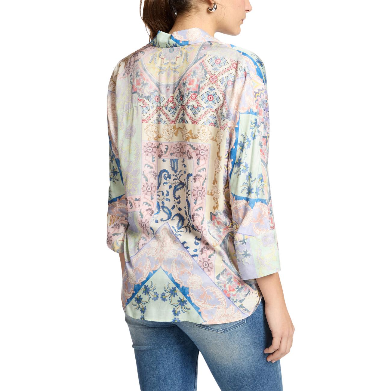 Camicia In Viscosa Stampata 2043Z200047N 043 ROSA/LILLA/BEIGE ELENA MIRO' 