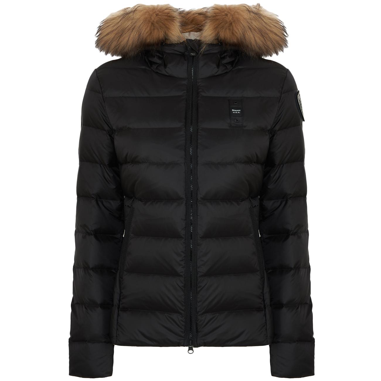 Piumino arcadia a righe 25WBLDC03099-006047 999EI NERO BLAUER 